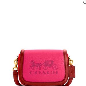 Coach Saddle in Color-block with Horse and Carriage